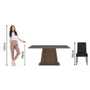 Ver imagem 4 de Conjunto Sala de Jantar Mesa Tampo de Madeira com 4 Cadeiras Rustic/preto/oxford Flavia Madesa