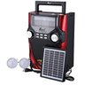Rádio com Painel Solar Caixa de Som 1500W Power Bank 2 Lâmpadas Led Carregador USB Sd 4 Bandas Campi - 2
