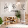 Sapateira em Bambu com Banco Estofado 70cm com 2 Andares, Entrada/hall e Corredor - Log Propria - 2