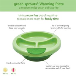 Prato Infantil com Ventosa Térmico Pratinho Papinha do Bebe Aquecida Pote com 3 Divisorias Luxo - 4