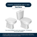 Ver imagem 4 de Tampa de Vaso Sanitário com Amortecedor Fast Creme (Bege) para bacia Deca
