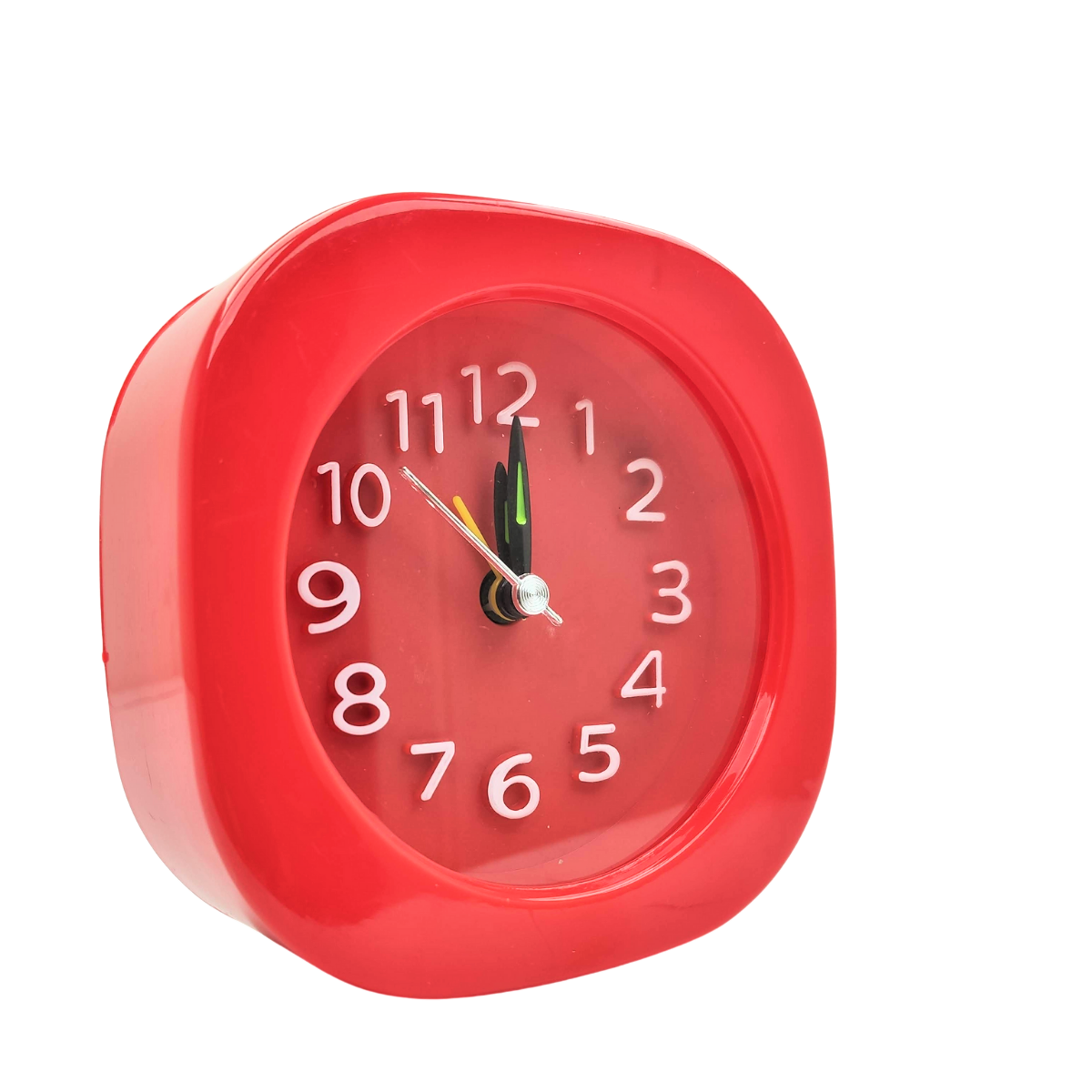 Relógio Despertador Retrô de Cabeceira Alarme Analogico Colorido Infantil Pilha Vermelho - 2
