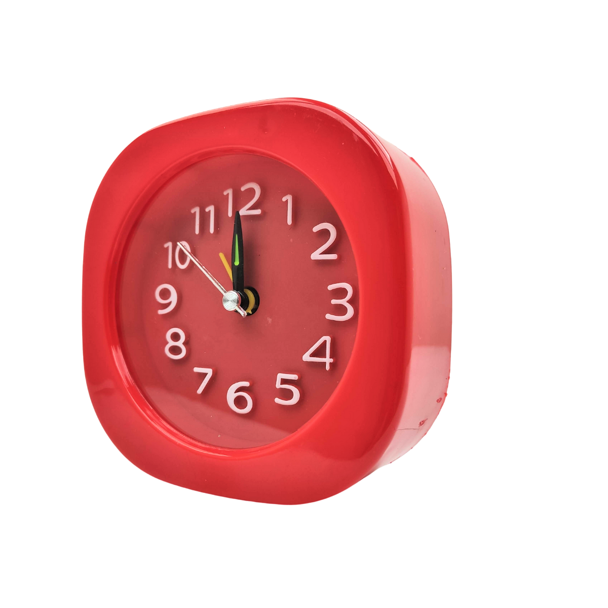 Relógio Despertador Retrô de Cabeceira Alarme Analogico Colorido Infantil Pilha Vermelho - 3