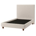 Ver imagem 1 de Cama Solteiro Pés Madeira Nami com Cabeceira Parise Bouclé Off White - Nexta Casa