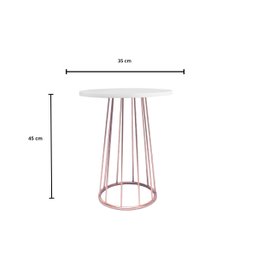 Mesa de Canto Lateral Base de Ferro Madri Mesinha - 2