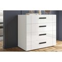 Ver imagem 1 de Cômoda de Quarto Lisboa C/ 4 Gavetas Branco - Politorno