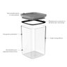 Pote Hermético Organizador 3,5l Cinza Escuro Linha Block ou - 2