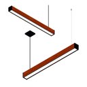 Ver imagem 2 de Pendente Horizontal Led Safira 36w 4000lm Bivolt - Madeira Maciça