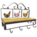 Ver imagem 2 de Prateleira Rústica Ferro E Madeira Galinha Caipira