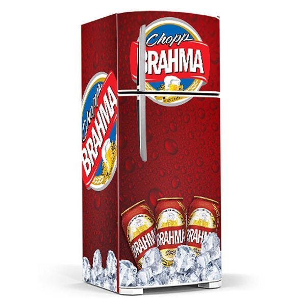 Adesivo Para Geladeira Brahma - Ref Mod03 - 1 Porta | MadeiraMadeira