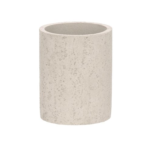 Copo Porta Escova de Dentes em Polirresina Bege Mart 10,5cm