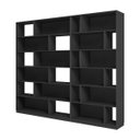 Ver imagem 2 de Estantes Livreiros Escritório Home Office 210x187,5cm com 24 Nichos Preto