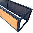 Ver imagem 6 de Suporte Prateleira para Parede Estilo Industrial com Ferro em Preto e Madeira Tonalidade Castanheira