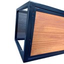 Ver imagem 7 de Suporte Prateleira para Parede Estilo Industrial com Ferro em Preto e Madeira Tonalidade Castanheira