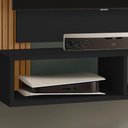 Ver imagem 3 de Painel para TV Navi 65" 120cm MDP com Ripado Preto Fosco Bechara