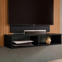 Ver imagem 2 de Painel para TV Navi 65" 120cm MDP com Ripado Preto Fosco Bechara