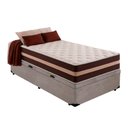 Ver imagem 1 de Cama Box Baú Solteiro 88 Suede Cinza com Colchão Little Angel Mola Superlastic 63x88x188cm