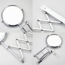 Ver imagem 2 de ESPELHO DE AUMENTO 5X SANFONADO ARTICULADO DE PAREDE EXTENSIVEL DUPLA FACE PARA BANHEIRO BARBEAR MAQ