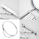 Ver imagem 4 de ESPELHO DE AUMENTO 5X SANFONADO ARTICULADO DE PAREDE EXTENSIVEL DUPLA FACE PARA BANHEIRO BARBEAR MAQ