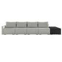Ver imagem 4 de Sofá Ilha Modular Living com Puff 432cm Georgia Z08 Linho Cinza/preto - Mpozenato