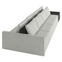 Ver imagem 5 de Sofá Ilha Modular Living com Puff 432cm Georgia Z08 Linho Cinza/preto - Mpozenato