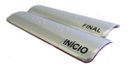 Ver imagem 1 de PLACA BRAILE CORRIMÃO ALUMÍNIO 10X3CM 1 INÍCIO E 1 FIM
