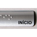 Ver imagem 3 de PLACA BRAILE CORRIMÃO ALUMÍNIO 10X3CM 1 INÍCIO E 1 FIM