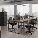 Ver imagem 1 de Armário Arquivo Escritório 4 Gavetas Linea 30 Pleno Móveis 7501 Azul Cinza 7