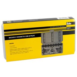 Kit de Machos e Cossinetes com 20 Peças - 0GI - EDA - 3