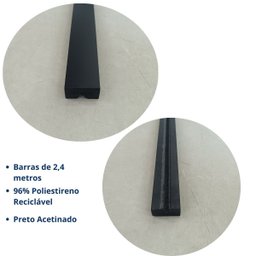 Rodameio Poliestireno Black 3466 Santa Luzia - 2,4mx03cm - 2