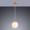 Ver mais imagens de Lustre Sala Pendente Vidro Globo Jabuticaba Cozinha Quarto Chelsea P/ 1 Lâmpada E27 Bivolt Dourado