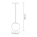 Ver imagem 4 de Lustre Sala Pendente Vidro Globo Jabuticaba Cozinha Quarto Chelsea P/ 1 Lâmpada E27 Bivolt Dourado