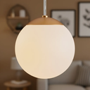 Ver imagem 1 de Lustre Sala Pendente Vidro Globo Jabuticaba Cozinha Quarto Chelsea P/ 1 Lâmpada E27 Bivolt Dourado