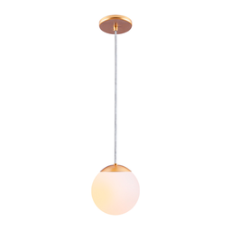 Lustre Pendente Vidro Globo Jabuticaba Balcão Cozinha Quarto Sala Chelsea1 Lâmpada E27 Bivolt:dourad - 1