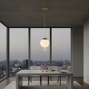 Ver imagem 3 de Lustre Sala Pendente Vidro Globo Jabuticaba Cozinha Quarto Chelsea P/ 1 Lâmpada E27 Bivolt Dourado