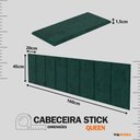 Ver imagem 3 de Cabeceira Modular Estofada Adesiva Autocolante Queen 1,60 - Verde