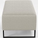 Ver imagem 6 de Puff Decorativo Sala De Estar Cléo 90cm Base De Ferro Preto W01 Bouclê Creme - Lyam Decor