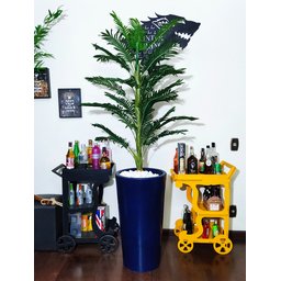 Palmeira Decoração Realista + Vaso Decorativo - 3