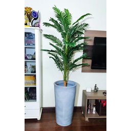 Palmeira Decoração Realista + Vaso Decorativo - 6