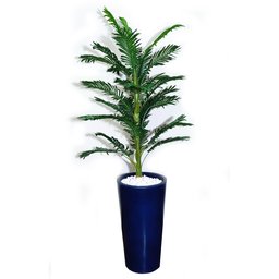 Palmeira Decoração Realista + Vaso Decorativo - 1