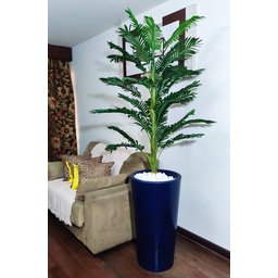 Palmeira Decoração Realista + Vaso Decorativo - 2