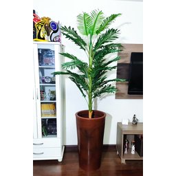 Palmeira Decoração Realista + Vaso Decorativo - 5