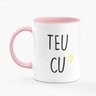 Caneca Teu Cu 325 ml Interior e Alça Rosa - 1
