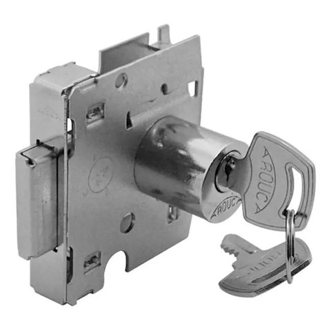Miolo 3210 Arouca Cilindro 2 Chaves p/ Fechadura Redondo Porta Pivotante Vidro Cromado