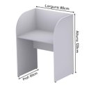 Ver imagem 5 de Baia INICIAL FECHADA para Atendimento 1,20×0,80×0,60m c/ FUNDO – New City – CINZA/CINZA – 24012