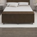 Ver imagem 6 de Baú Sapateira Estofada Casal Queen Size 160 Cm Terra Veludo Skybox Marrom