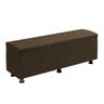 Baú Sapateira Estofada Casal Queen Size 160 Cm Terra Veludo Skybox Marrom - 1