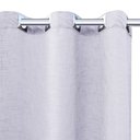 Ver imagem 2 de Cortina Voil Cross Branco Forro Microfibra 6.00 X 2.50 Ilhós Cromado