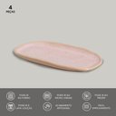 Ver imagem 3 de CONJUNTO C/ 4 TRAVESSAS OVAL RASA PEQUENA ORGÂNICO LITCHI 23x11 CM