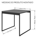 Ver imagem 2 de Mesa de Cozinha 2 Lugares Industrial Quadrada 80x80 Pé Metal:preto/preto